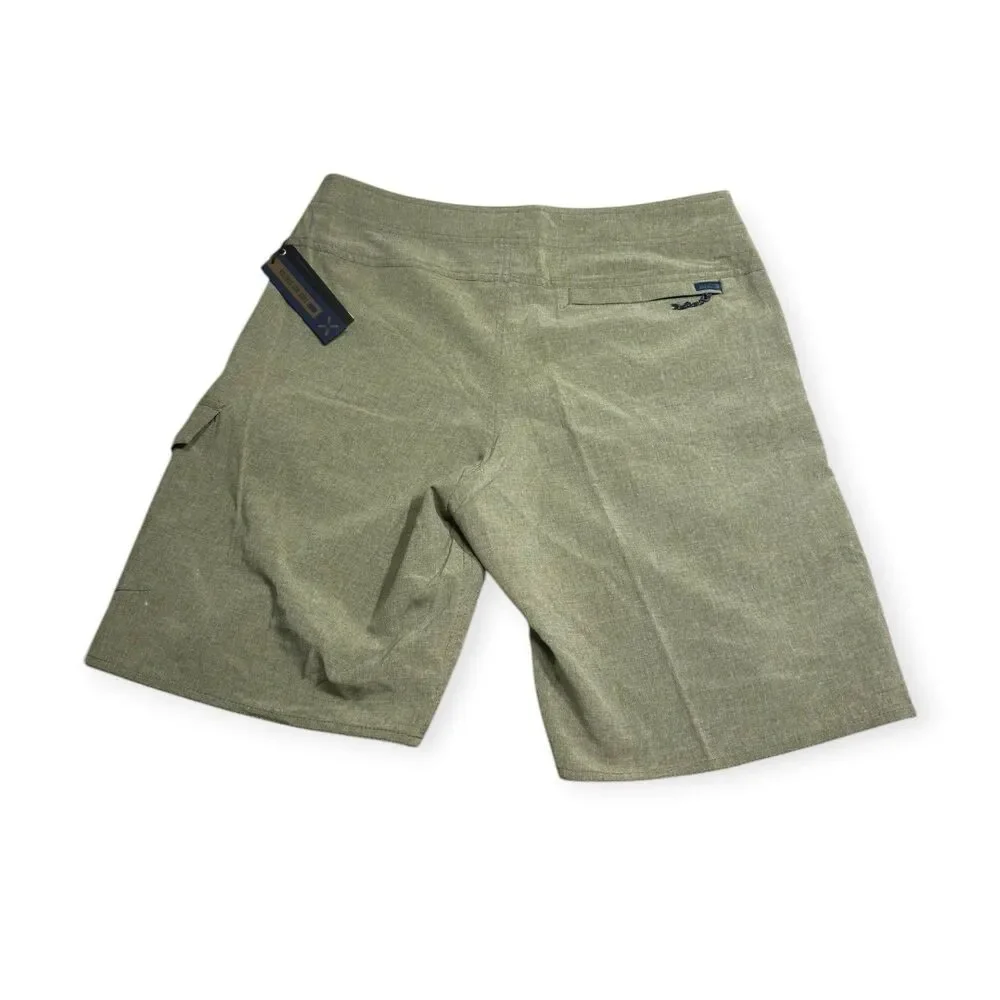 Depactus Long‎ Range Board Shorts Size 32 Dark Green Surf Beach BNWT